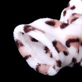 Maxbell Maxbell White with Chocolate Leopard Hooded Jumpsuit for Pet Dog - XL