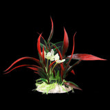 Maxbell 18cm Plastic Aquarium Plants Ornament for Fish Tank - Fuschia+3Pcs Plastic Aquarium Plants Ornament for Fish Tank+3 PCS Simulation Aquatic Plastic Plants Aquarium Ornament Decorations -Purple