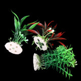Maxbell 18cm Plastic Aquarium Plants Ornament for Fish Tank - Fuschia+3Pcs Plastic Aquarium Plants Ornament for Fish Tank+3 PCS Simulation Aquatic Plastic Plants Aquarium Ornament Decorations -Purple