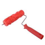 Maxbell 6.85 Inch Wall Empaistic Flower Pattern Painting Roller with Plastic Handle - Aladdin Shoppers