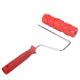 Maxbell 6.85 Inch Wall Empaistic Flower Pattern Painting Roller with Plastic Handle - Aladdin Shoppers