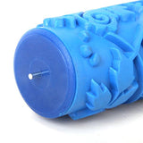 Maxbell Home Bedroom Living Room Wall Decoration DIY Floral and Dot Pattern Paint Roller Blue 15cm - Aladdin Shoppers