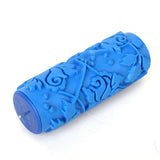 Maxbell Home Bedroom Living Room Wall Decoration DIY Floral and Dot Pattern Paint Roller Blue 15cm - Aladdin Shoppers