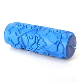 Maxbell Home Bedroom Living Room Wall Decoration DIY Floral and Dot Pattern Paint Roller Blue 15cm - Aladdin Shoppers
