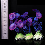 Maxbell 18cm Plastic Aquarium Plants Ornament for Fish Tank - Fuschia+3Pcs Plastic Aquarium Plants Ornament for Fish Tank+3 PCS Simulation Aquatic Plastic Plants Aquarium Ornament Decorations -Purple