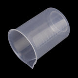 Maxbell 5pcs Assorted Sizes Plastic Lab Beakers Test Measuring Graduated Cup