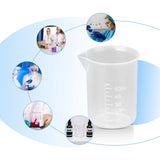 Maxbell 6x50ml-500ml Clear Graduated Beaker Measuring Cup Kitchen Lab Tool 50ml
