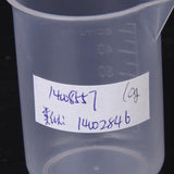 Maxbell 5pcs Assorted Sizes Plastic Lab Beakers Test Measuring Graduated Cup