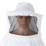 Maxbell White Beekeeping Bee Keeping Jacket Veil Suit Dress Smock+ Protective Gloves