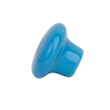 Maxbell 5 x Blue Round Ceramic Kitchen Cabinet Cupboard Handles Pull Knobs