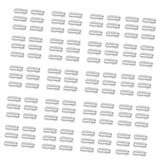 Maxbell 4x100 Pcs Ball Chain Connectors Clasp-Fit 2.4mm - Silver