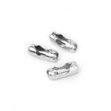 Maxbell 4x100 Pcs Ball Chain Connectors Clasp-Fit 2.4mm - Silver