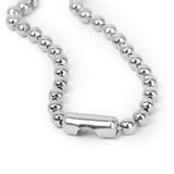 Maxbell 4x100 Pcs Ball Chain Connectors Clasp-Fit 2.4mm - Silver