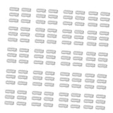 Maxbell 4x100 Pcs Ball Chain Connectors Clasp-Fit 2.4mm - Silver