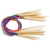 Maxbell 93pcs Bamboo Double Pointed Knitting Needles Circular Knitting Needles Set