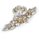 Maxbell 10x Antique Silver Rose Cabinet Drawer Bin Closet Door knobs Handles Length103mm
