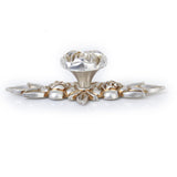 Maxbell 2x Antique Silver Rose Cabinet Drawer Furniture Door knob Handle Pull Hardware 103mm