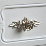 Antique Silver Rose Cabinet Drawer Furniture Door knob Handle Pull Hardware 103mm