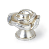 Maxbell 2 x Antique Silver Rose Cabinet Drawer Furniture Door knob Handle Pull Hardware 33mm