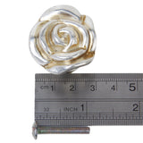 Maxbell 2 x Antique Silver Rose Cabinet Drawer Furniture Door knob Handle Pull Hardware 33mm