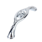 Maxbell 5x Rhinestones Eye Arch Shape Cupboard Cabinet Door Knob Drawer Pull Handle 96mm