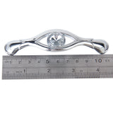 Maxbell 5x Rhinestones Eye Arch Shape Cupboard Cabinet Door Knob Drawer Pull Handle 96mm