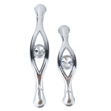 Maxbell 5x Rhinestones Eye Arch Shape Cupboard Cabinet Door Knob Drawer Pull Handle 96mm