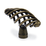 Maxbell 8pcs Twist Cage Spiral Design Kitchen Cabinet Cupboard Handles Knob - Antique brass