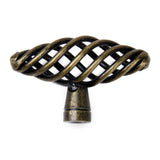 Maxbell 8pcs Twist Cage Spiral Design Kitchen Cabinet Cupboard Handles Knob - Antique brass