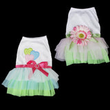 Maxbell Maxbell Cute Pet Dog Tutu Dress Sunflower Lace Skirt Princess Clothes Party Dress Size S