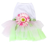 Maxbell Maxbell Cute Pet Dog Tutu Dress Sunflower Lace Skirt Princess Clothes Party Dress Size S