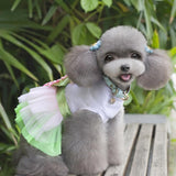 Maxbell Maxbell Cute Pet Dog Tutu Dress Sunflower Lace Skirt Princess Clothes Party Dress Size L