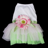 Maxbell Maxbell Cute Pet Dog Tutu Dress Sunflower Lace Skirt Princess Clothes Party Dress Size L
