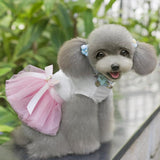 Maxbell Maxbell Cute Puppy Pet Dog Dress Lace Skirt Princess Dress Small Medium Dog Pink S