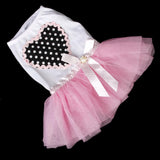 Maxbell Maxbell Cute Puppy Pet Dog Dress Lace Skirt Princess Dress Small Medium Dog Pink S