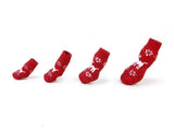Maxbell Maxbell Christmas Reindeer Pet Dog Puppy Cat Non-Slip Socks with Paw Prints Size S
