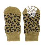 Maxbell Maxbell Leopard Print Pattern Pet Dog Puppy Cat Non-slip Socks with Cute Paw Prints XL