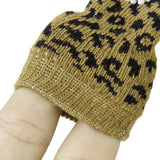 Maxbell Maxbell Leopard Print Pattern Pet Dog Puppy Cat Non-slip Socks with Cute Paw Prints XL