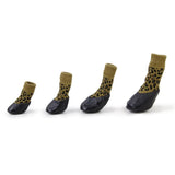 Maxbell Maxbell Leopard Print Waterproof Dog Puppy Cat Pet Shoes Slippers Non-Slip Socks - #0