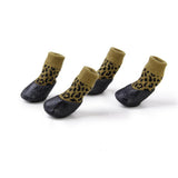 Maxbell Maxbell Leopard Print Waterproof Dog Puppy Cat Pet Shoes Slippers Non-Slip Socks - #0