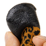 Maxbell Maxbell Leopard Print Waterproof Dog Puppy Cat Pet Shoes Slippers Non-Slip Socks - #1