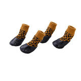 Maxbell Maxbell Leopard Print Waterproof Dog Puppy Cat Pet Shoes Slippers Non-Slip Socks - #2