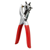 Maxbell Leather Hole Punch Hand Plier with 6 Sized Tubes for Heavy Duty Belt Watch Band Holes