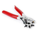 Maxbell Leather Hole Punch Hand Plier with 6 Sized Tubes for Heavy Duty Belt Watch Band Holes