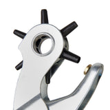 Maxbell Leather Hole Punch Hand Plier with 6 Sized Tubes for Heavy Duty Belt Watch Band Holes