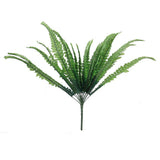 Maxbell 3 Bunch Artificial Green Boston Fern Plastic Grass Leaves Plant for Home Wedding Arrangement Decoration Size L