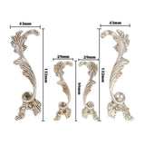 Maxbell 1 Pair Left+Right Antique Silver Cabinet Drawer Closet Bin Handle Pull Knob 88mm