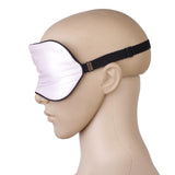 Maxbell Fashionable Soft Comfortable Silk Eye Mask Sleeping Eye Patch Adjustable Elastic Head Strap Travel Aid Eye Mask Pink