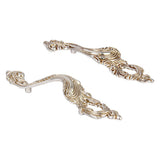Maxbell 1 Pair Left + Right Antique Silver Phoenix Design Handle Drawer Pull Knobs