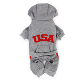 Maxbell Soft Comfortable Fashionable Design Dog Puppy Hoodie Jumpsuit Coat Jacket Costume Outfit Clothing Accessory Pet Supplies Grey M